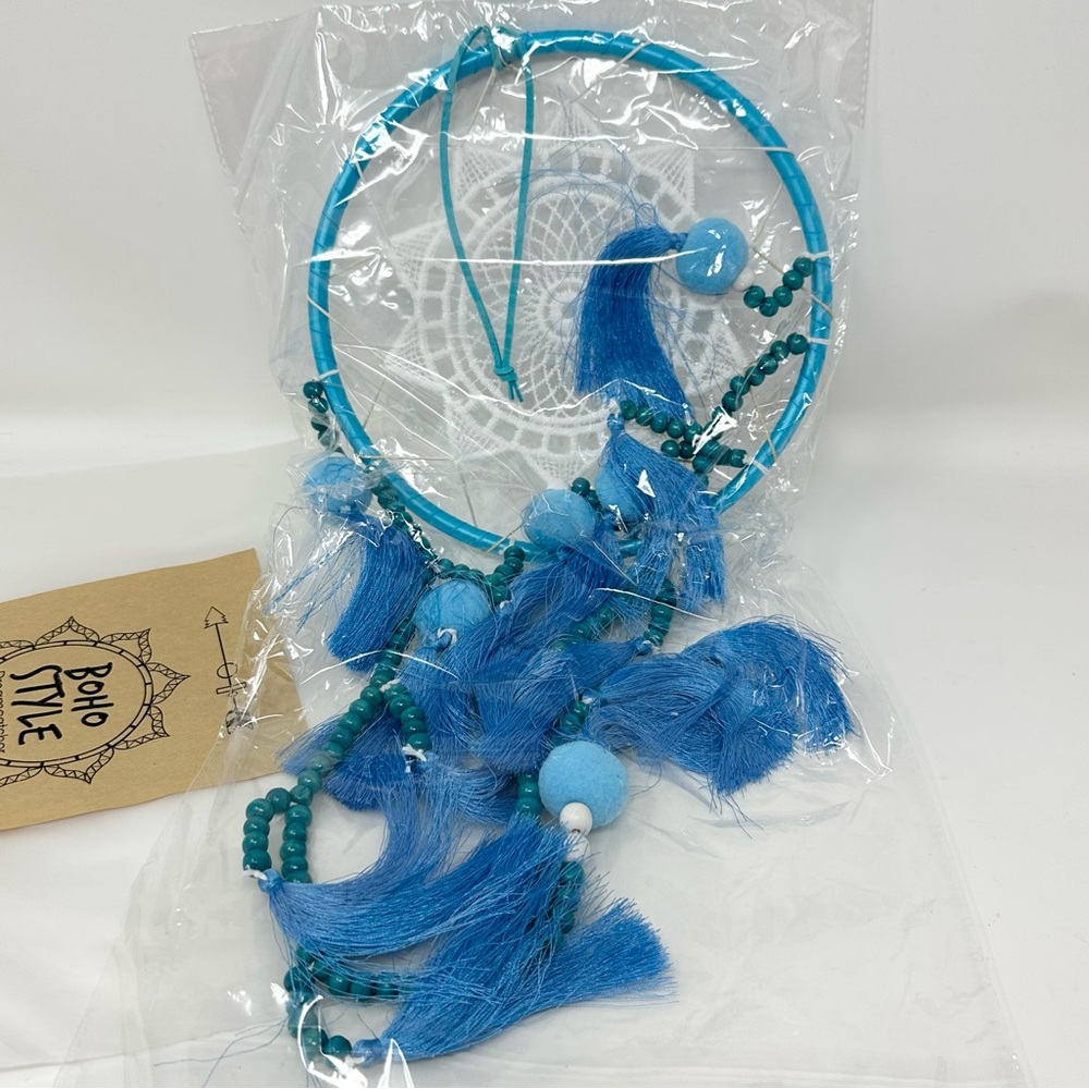 Macrame Dream Catcher for Bedroom Boho Wall Hanging Handmade Woven Home Decor - Picture 3 of 3
